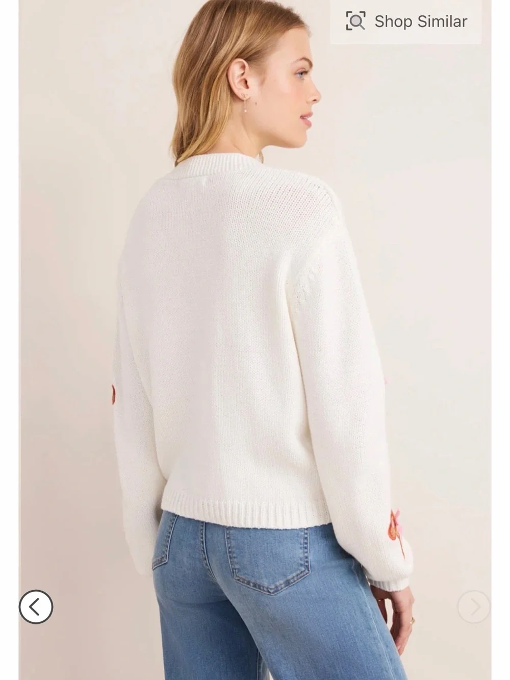NWT Francesca's Bow & Croissants Cardigan/ Sweater